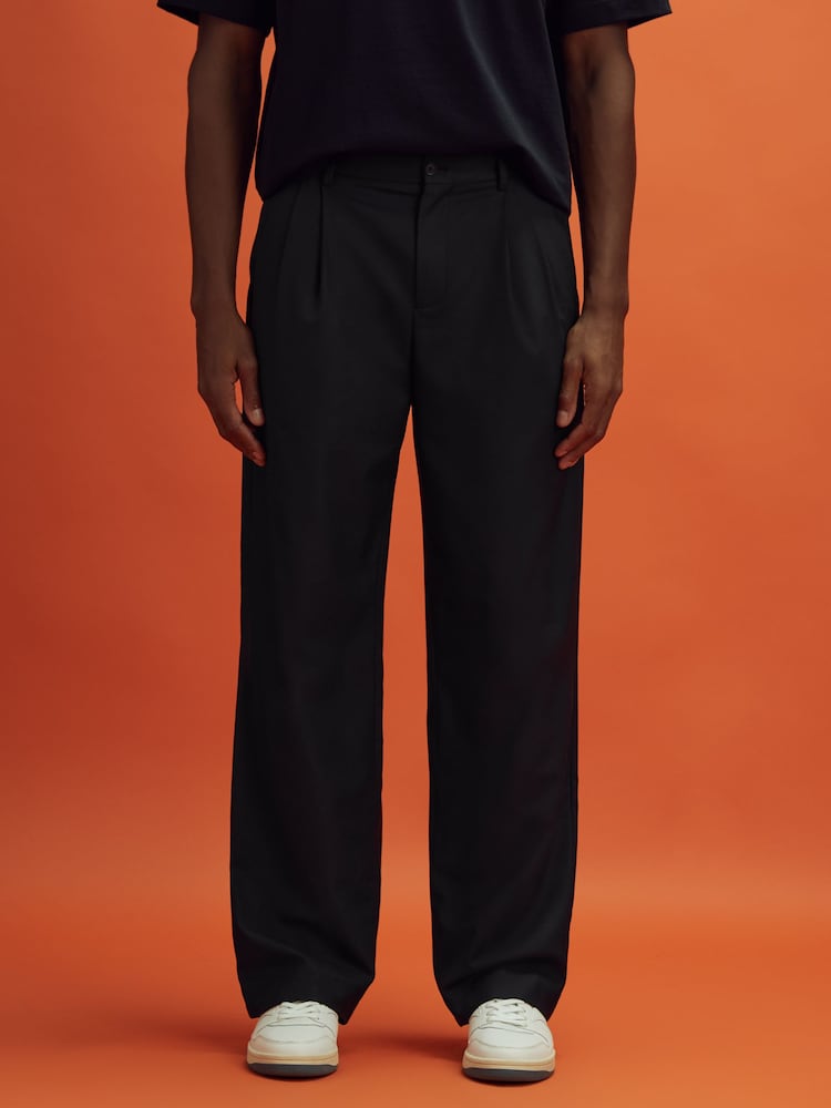 Reiss x McLaren F1 Team Black McLaren F1 Relaxed Twill Trousers - Image 1 of 6