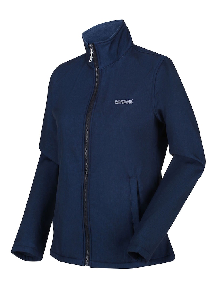 Regatta Dark Blue Shower Resistant Connie V Softshell Jacket - Image 7 of 7