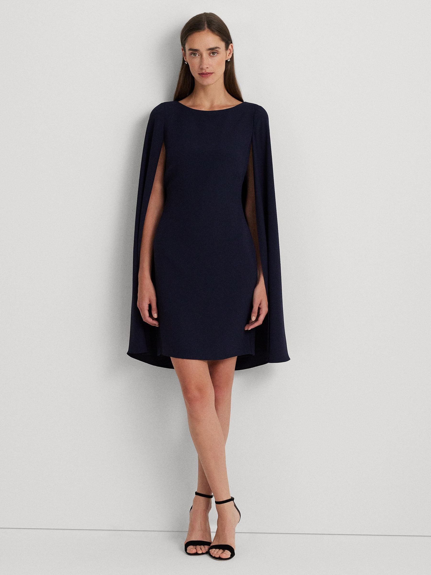 Sat n al Lacivert Lauren Ralph Lauren Petra Cape Georgette Mini Cocktail 100 Cotton Dress Next Turkey sitesinden