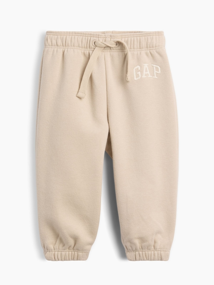 Gap Beige Baby VintageSoft Logo Joggers (0-24mths) - Image 1 of 2 Gap Beige Baby VintageSoft Logo Joggers (0-24mths) - Image 1 of 2