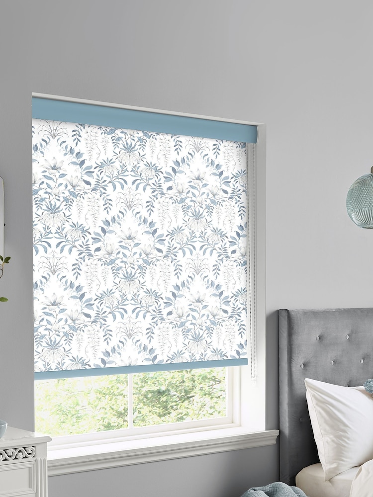 Laura Ashley Blue Parterre Made To Measure Roller Blind - Image 2 of 5