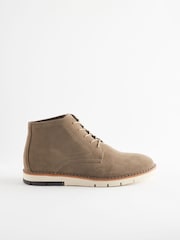 Taupe Brown Sports Boots - Image 3 of 6