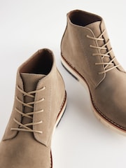 Taupe Brown Sports Boots - Image 5 of 6