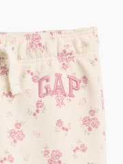 Gap Cream Floral Baby VintageSoft Logo Joggers (0-24mths) - Image 3 of 3