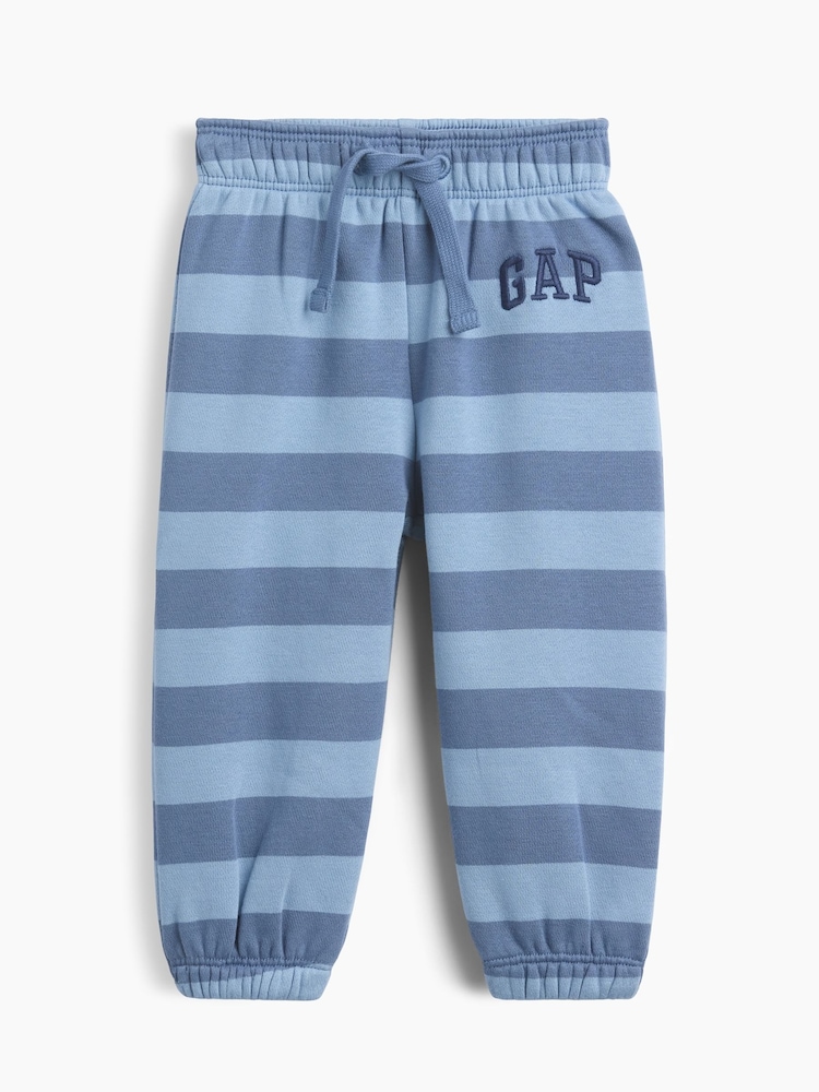 Gap Blue Stripe Baby VintageSoft Logo Joggers (0-24mths) - Image 1 of 2 Gap Blue Stripe Baby VintageSoft Logo Joggers (0-24mths) - Image 1 of 2