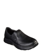 Skechers Black Flex Advantage Bronwood Slip Resistant Wide Fit Mens Shoes - Image 3 of 5
