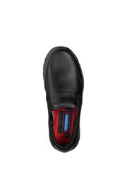Skechers Black Flex Advantage Bronwood Slip Resistant Wide Fit Mens Shoes - Image 4 of 5