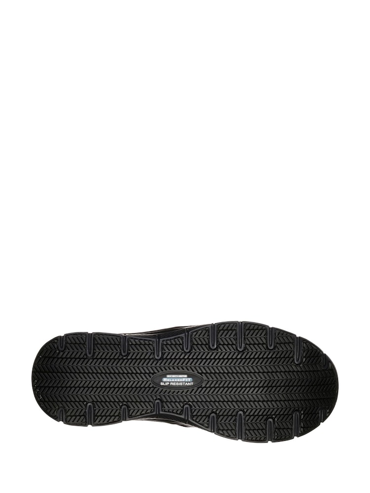 Skechers Black Flex Advantage Bronwood Slip Resistant Wide Fit Mens Shoes - Image 5 of 5