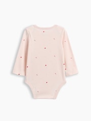 Gap Pink Apple Logo Long Sleeve Bodysuit (0-24mths) - Image 2 of 3