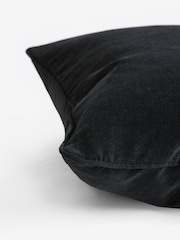 Black 45 x 45cm Soft Velour Cushion - Image 6 of 6