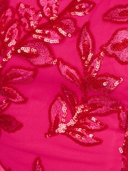 Adrianna Papell Pink Sequin Leaf Sheath Dress - Image 7 of 7