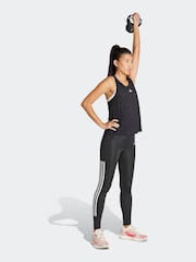 adidas Black Train Essentials Minimal Branding Racerback Tank Top - Image 4 of 7