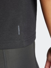 adidas Black Train Essentials Minimal Branding Racerback Tank Top - Image 7 of 7