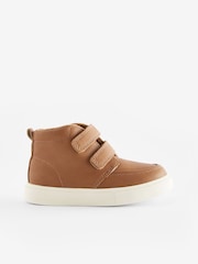 Tan Brown/White Wide Fit (G) Warm Lined Touch Fastening Boots - Image 2 of 5