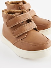 Tan Brown/White Wide Fit (G) Warm Lined Touch Fastening Boots - Image 5 of 5