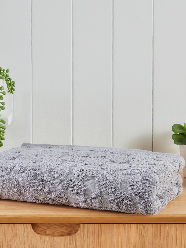 Fusion Grey Ingo 100% Cotton Towel - Image 1 of 4