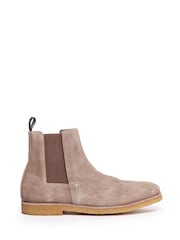 AllSaints Brown Chelsea Suede Rhett Boots - Image 1 of 6