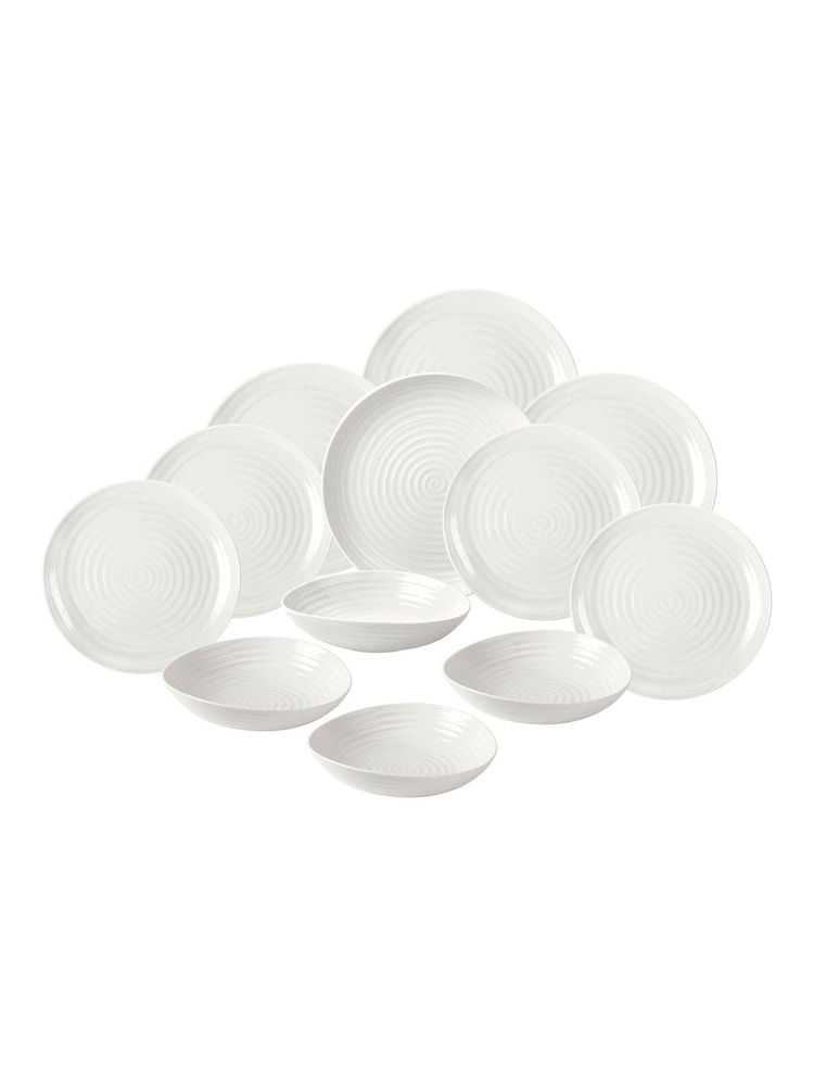 Portmeirion White Sophie Conran Coupe 12 piece Dinnerware Set - Image 2 of 2 Portmeirion White Sophie Conran Coupe 12 piece Dinnerware Set - Image 2 of 2