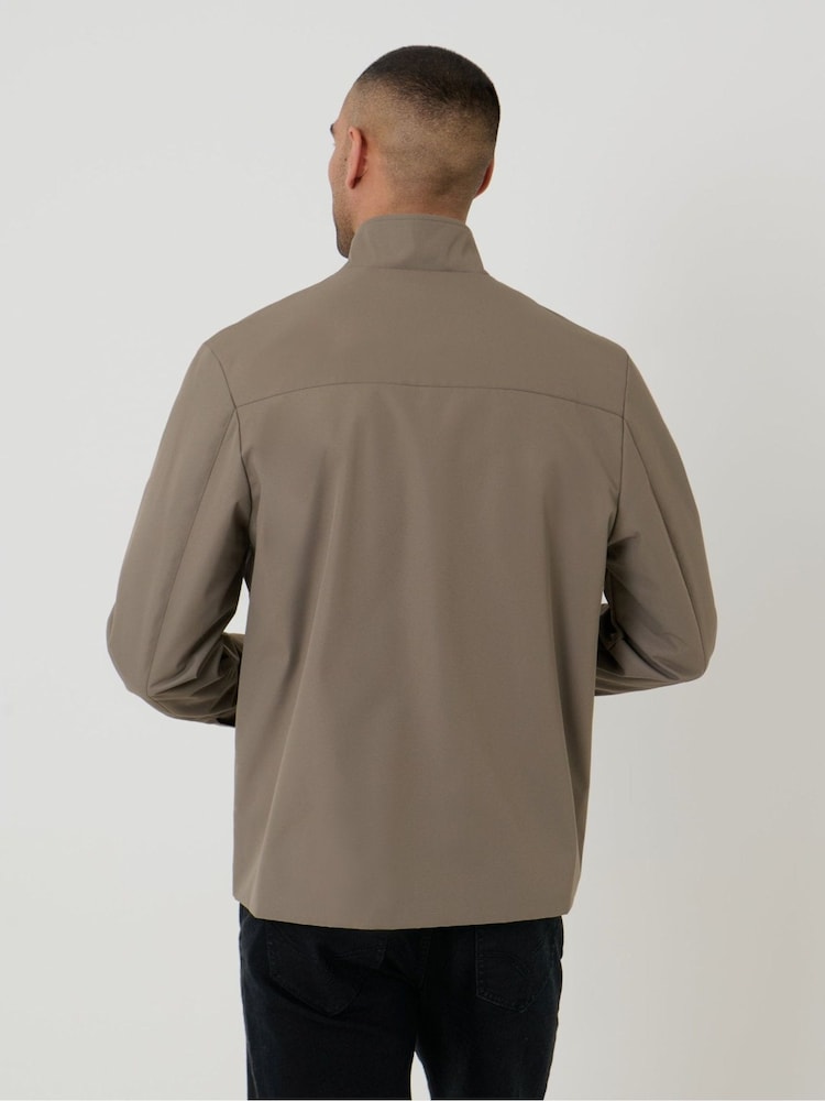Threadbare Brown Showerproof Zip Up Harrington Jacket - Image 2 of 5 Threadbare Brown Showerproof Zip Up Harrington Jacket - Image 2 of 5