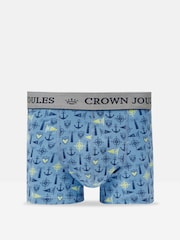 Joules Crown Blue Sail Cotton Boxer Briefs 2 Pack - Image 2 of 4