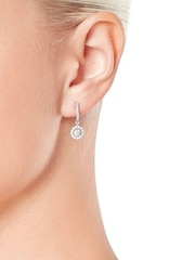 Beaverbrooks Cubic Zirconia Halo Drop Earrings - Image 2 of 5