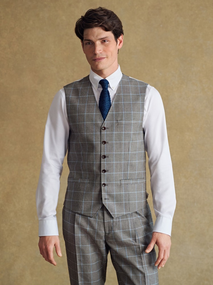 Barbour® Beige Check Waistcoat - Image 1 of 15