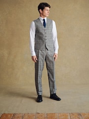 Barbour® Beige Check Waistcoat - Image 2 of 15