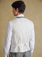 Barbour® Beige Check Waistcoat - Image 3 of 15