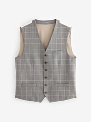 Barbour® Beige Check Waistcoat - Image 8 of 15