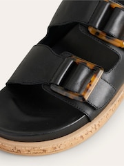Boden Black Chunky Flat Buckled Sandals - Image 5 of 5