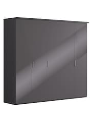 Wiemann Peyton Graphite Glass Semi Fitted 5 Door Wardrobe - Image 3 of 6