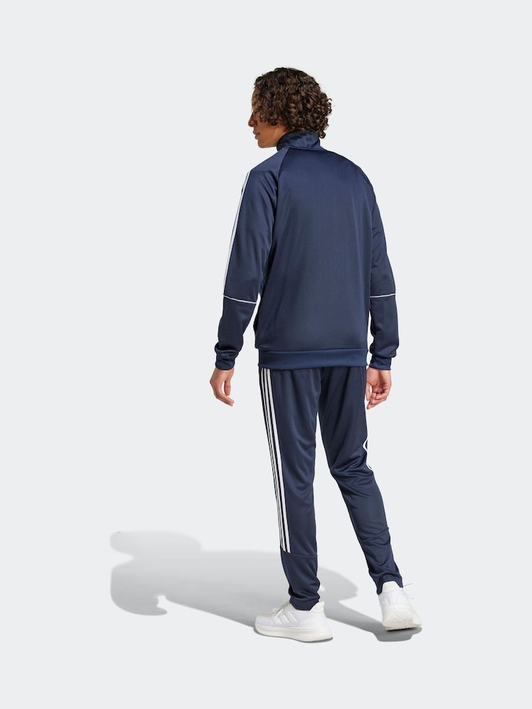 adidas Blue adidas Sportswear 3-Stripes Doubleknit Track Suit - Image 2 of 14