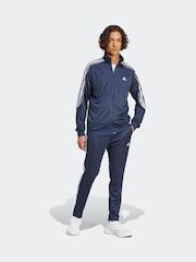 adidas Blue adidas Sportswear 3-Stripes Doubleknit Track Suit - Image 4 of 14