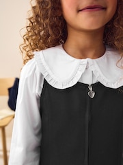 Black Regular Fit Zip Front School Pinafore (3-14yrs) - Image 2 of 8