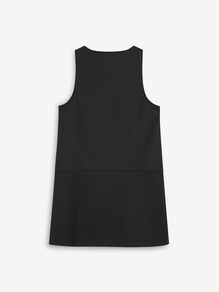Black Regular Fit Zip Front School Pinafore (3-14yrs) - Image 7 of 7 Black Regular Fit Zip Front School Pinafore (3-14yrs) - Image 7 of 7