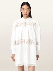 AllSaints White Talisa Dress - Image 1 of 7