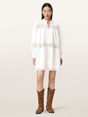 AllSaints White Talisa Dress - Image 2 of 7