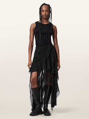AllSaints Black Melody Skirt - Image 2 of 7