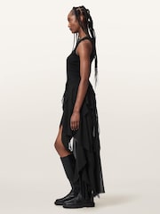 AllSaints Black Melody Skirt - Image 3 of 7