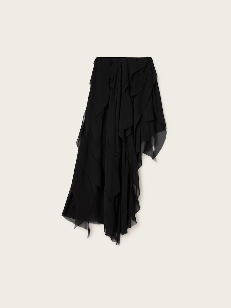 AllSaints Black Melody Skirt - Image 7 of 7
