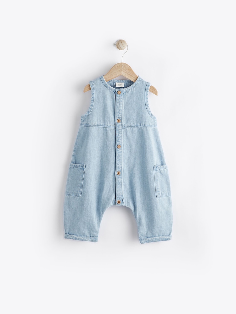 Denim Baby 100% Cotton Jumpsuit (0mths-2yrs) - Image 1 of 9