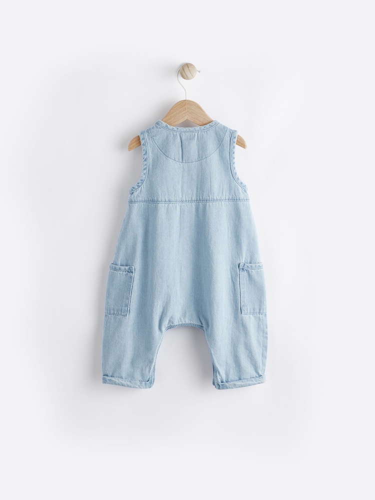 Denim Baby 100% Cotton Jumpsuit (0mths-2yrs) - Image 2 of 9 Denim Baby 100% Cotton Jumpsuit (0mths-2yrs) - Image 2 of 9