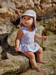 JoJo Maman Bébé Pastel Swimsuit With Integral Nappy - Image 2 of 5