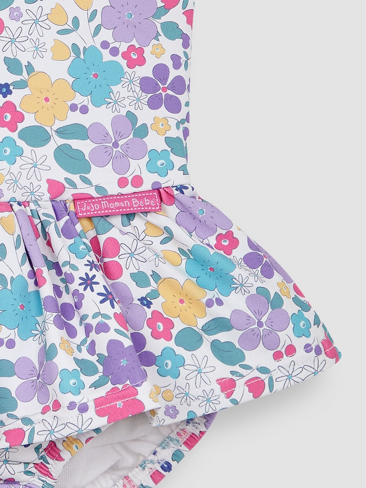 JoJo Maman Bébé Pastel Swimsuit With Integral Nappy - Image 5 of 5