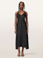 AllSaints Black Leona Dress - Image 1 of 6