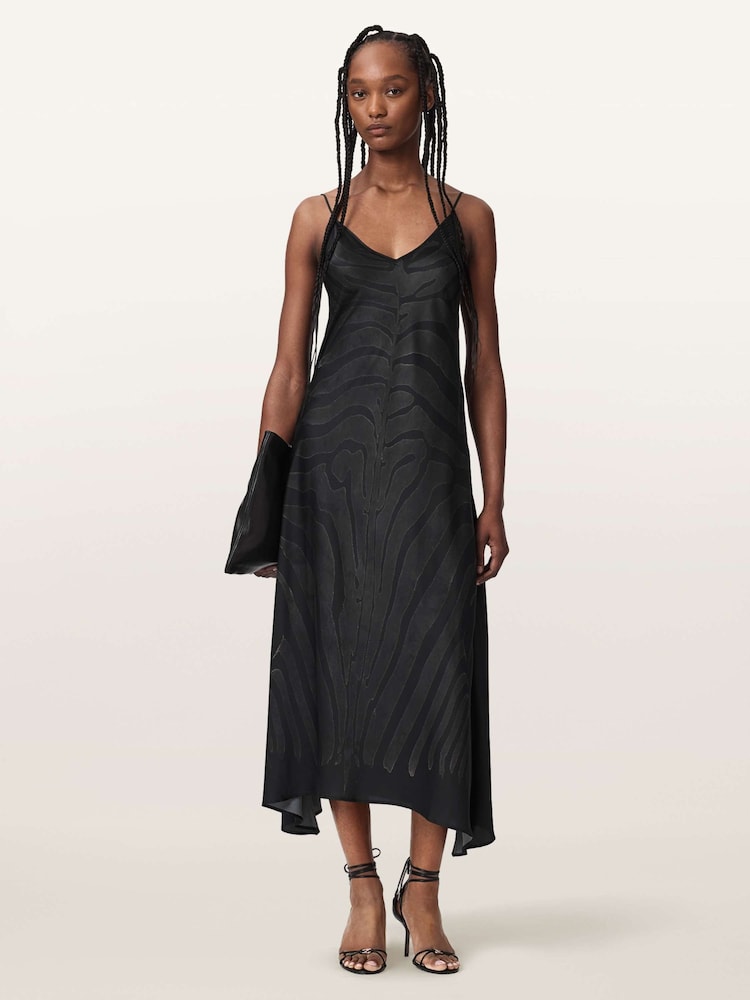 AllSaints Black Leona Dress - Image 2 of 6