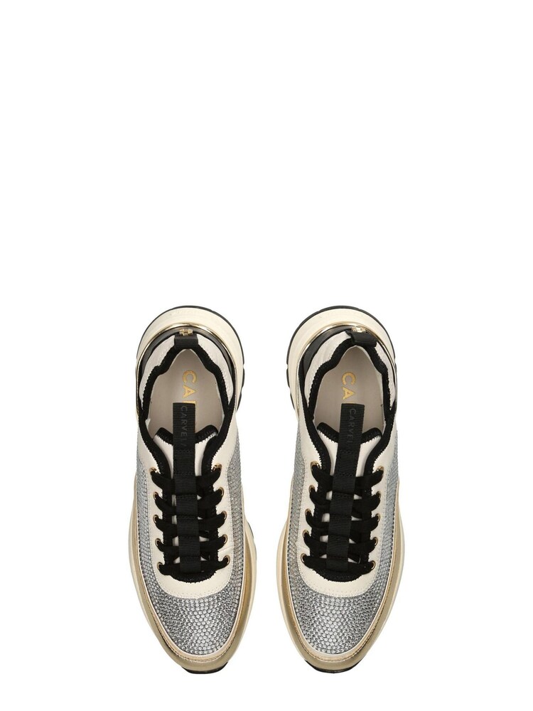Carvela Elite Jewel Runner Gold Trainers - Image 3 of 3