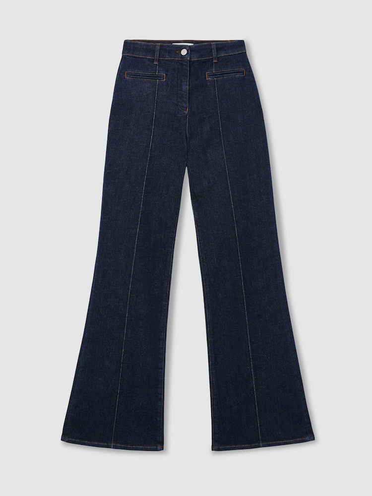 Dunkelblau - Reiss Claude Schlag-Jeans mit Biesen-Detail - Bild 2 von 7
