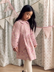 Laura Ashley Pink Long Sleeve Floral Cord Prom Dress - Image 2 of 10