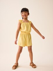 Yellow Textured Vest and Short Set (3-16yrs) - Image 2 of 8